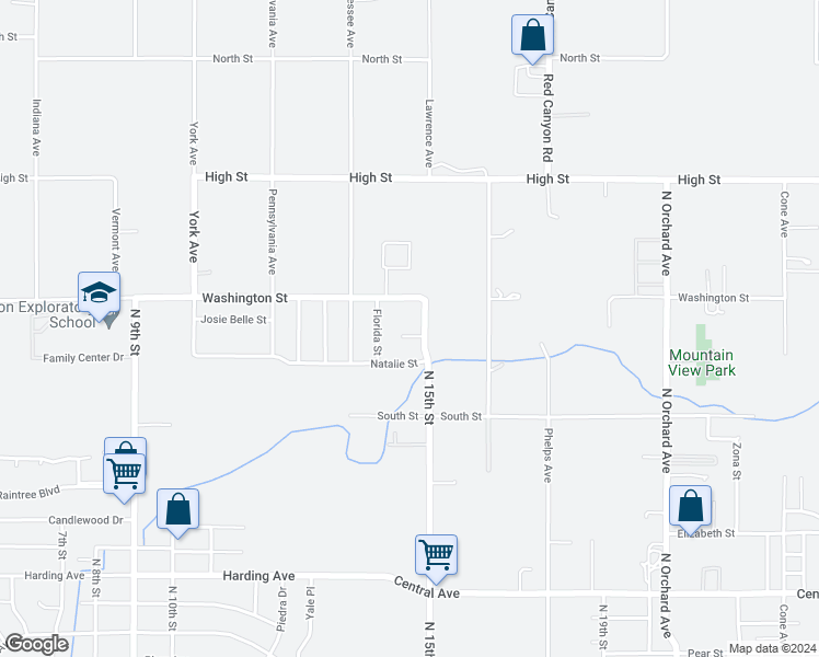 map of restaurants, bars, coffee shops, grocery stores, and more near 51 Georgia Lane in Cañon City