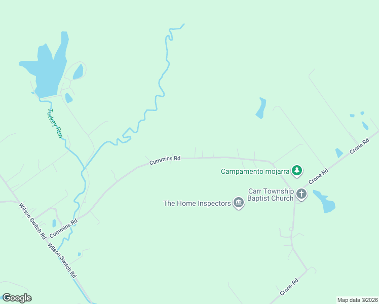 map of restaurants, bars, coffee shops, grocery stores, and more near 3221 Cummins Road in Borden