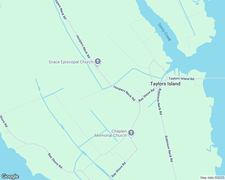 map of restaurants, bars, coffee shops, grocery stores, and more near 4320 Hoopers Road in Taylors Island