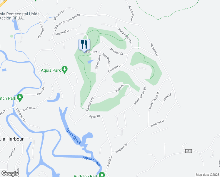 map of restaurants, bars, coffee shops, grocery stores, and more near 2010 Buoy Drive in Stafford