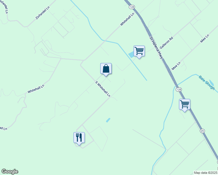 map of restaurants, bars, coffee shops, grocery stores, and more near 1480 S Whitehall Ln in St Helena