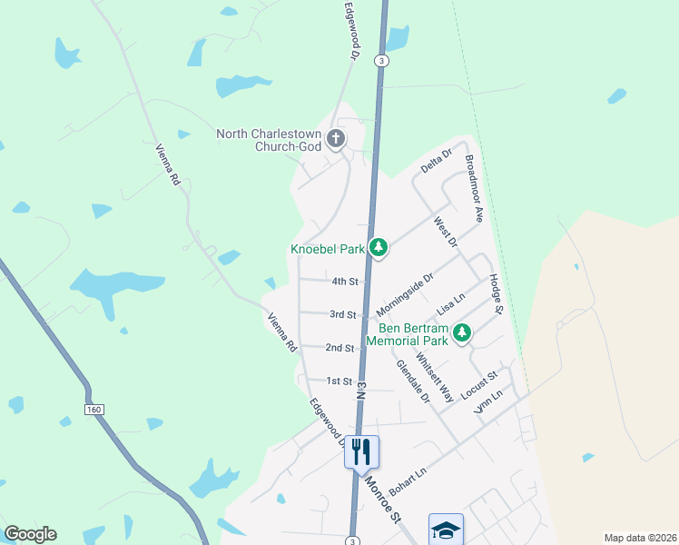 map of restaurants, bars, coffee shops, grocery stores, and more near 150 4th Street in Charlestown