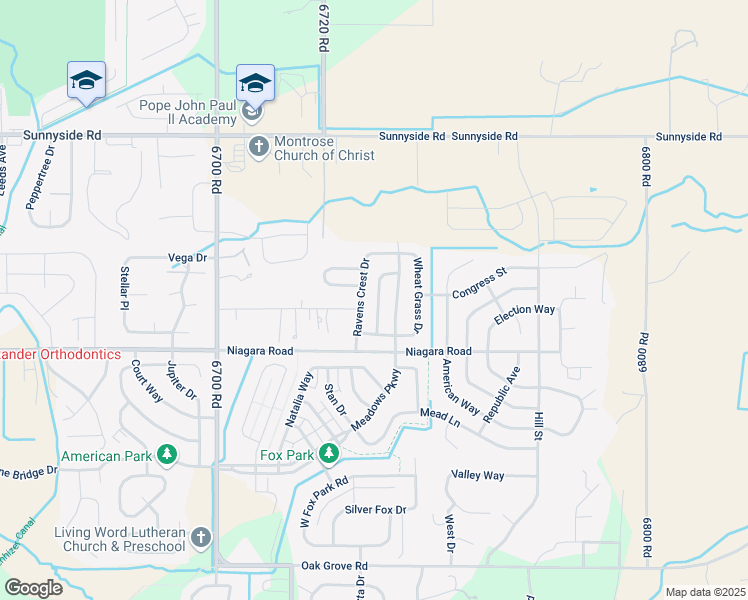 map of restaurants, bars, coffee shops, grocery stores, and more near 1648 Saw Grass Drive in Montrose