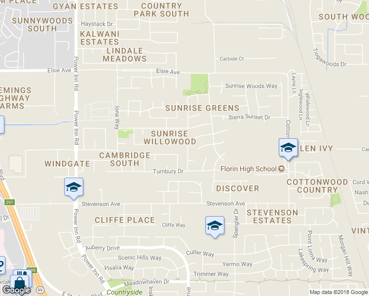map of restaurants, bars, coffee shops, grocery stores, and more near 8337 Sutter Buttes Way in Sacramento
