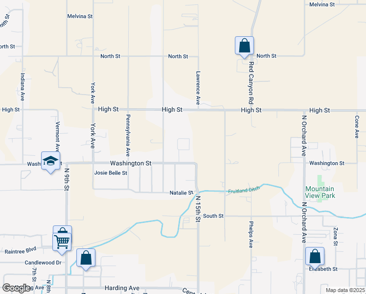 map of restaurants, bars, coffee shops, grocery stores, and more near 1401 Washington Street in Cañon City