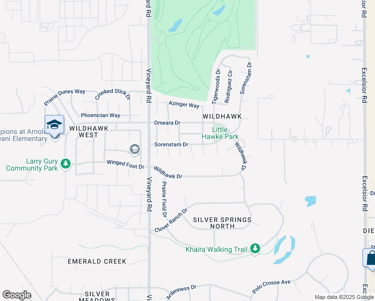 map of restaurants, bars, coffee shops, grocery stores, and more near 10157 Sorenstam Drive in Sacramento