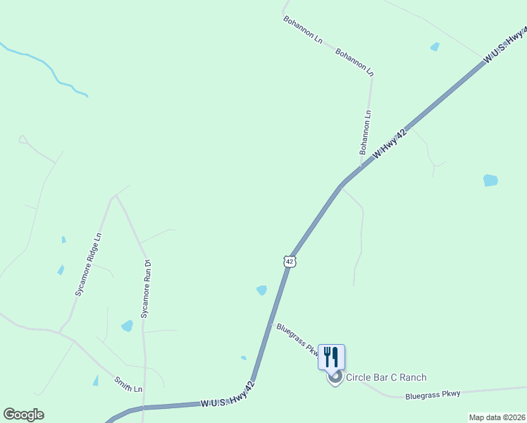 map of restaurants, bars, coffee shops, grocery stores, and more near 1523 West U.S. Highway 42 in La Grange