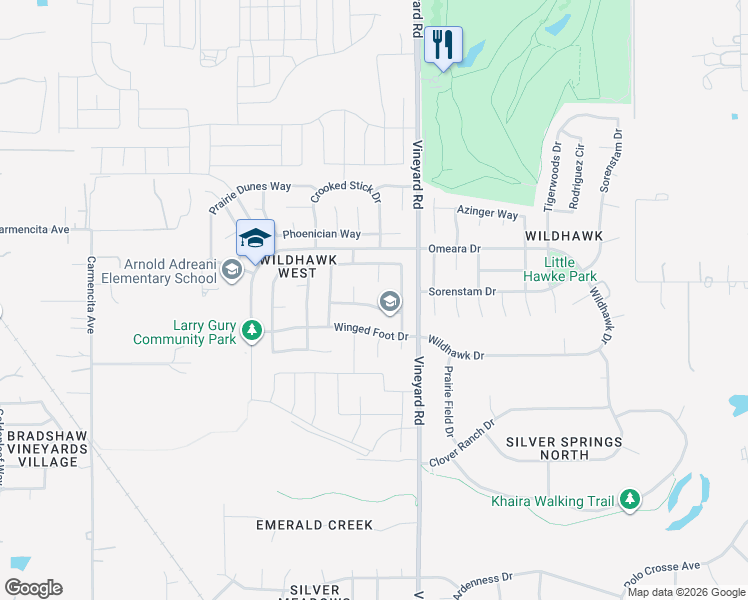 map of restaurants, bars, coffee shops, grocery stores, and more near 10039 Cameron Pines Way in Sacramento