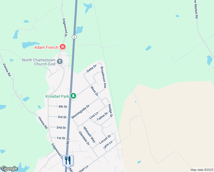map of restaurants, bars, coffee shops, grocery stores, and more near 115 Broadmoor Avenue in Charlestown