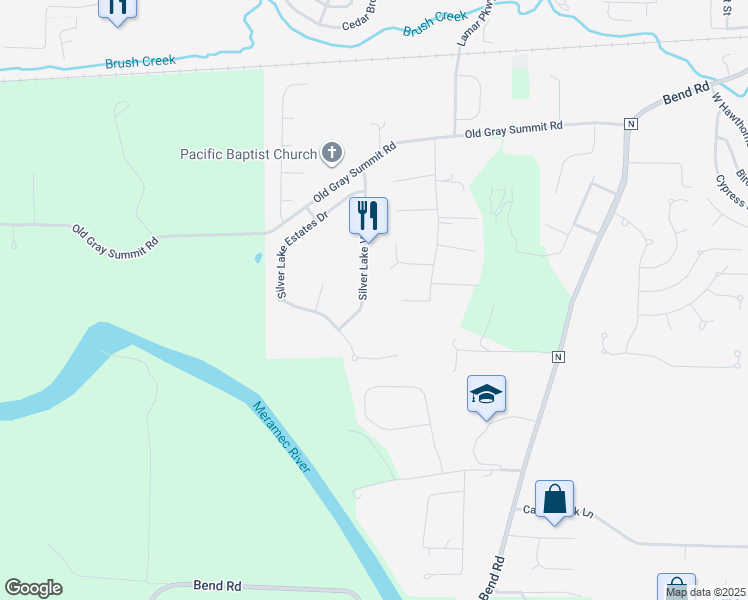 map of restaurants, bars, coffee shops, grocery stores, and more near 944 Silver Lake View Drive in Pacific