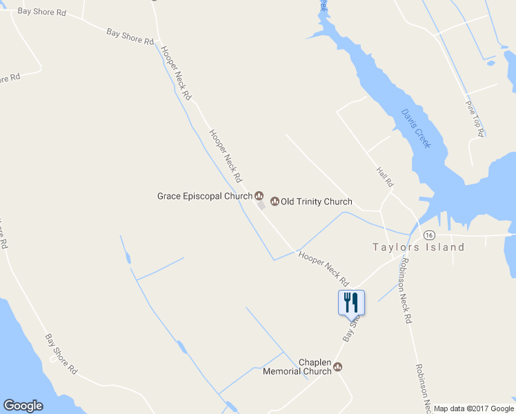 map of restaurants, bars, coffee shops, grocery stores, and more near 4212 Hooper Neck Road in Taylors Island