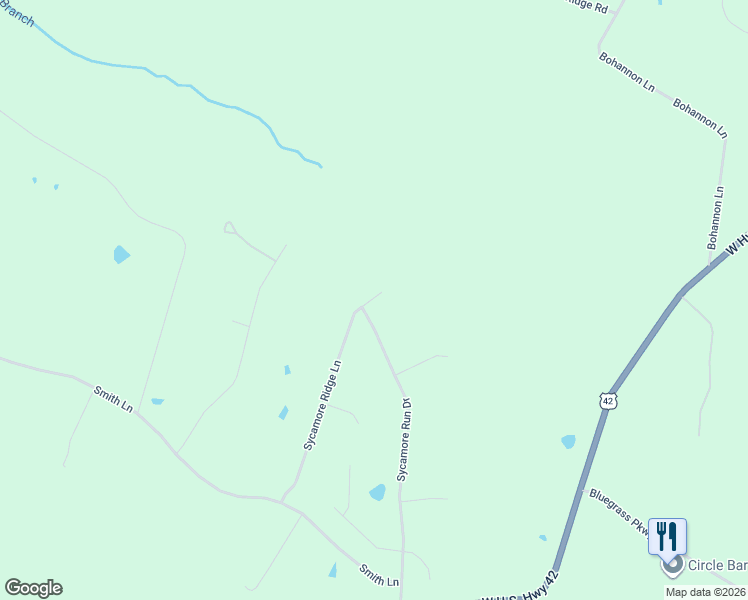 map of restaurants, bars, coffee shops, grocery stores, and more near 5007 Sycamore Run Drive in La Grange