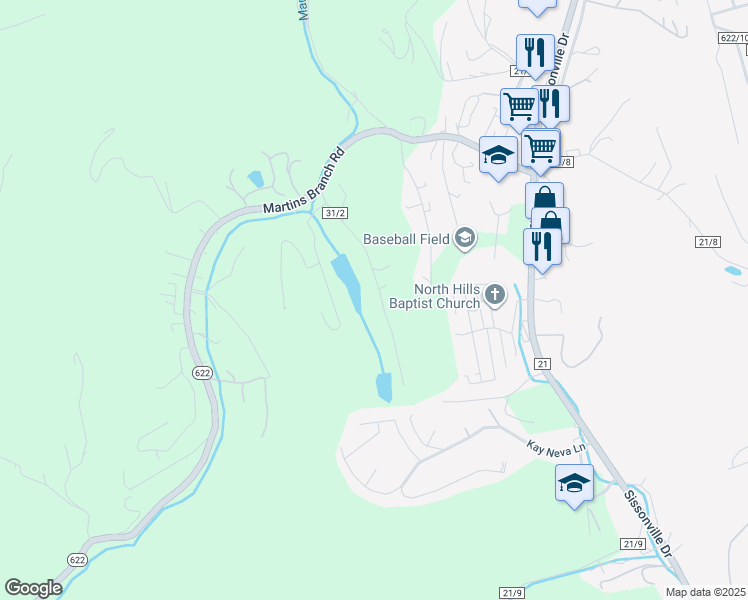 map of restaurants, bars, coffee shops, grocery stores, and more near 350 Pioneer Lane in Charleston