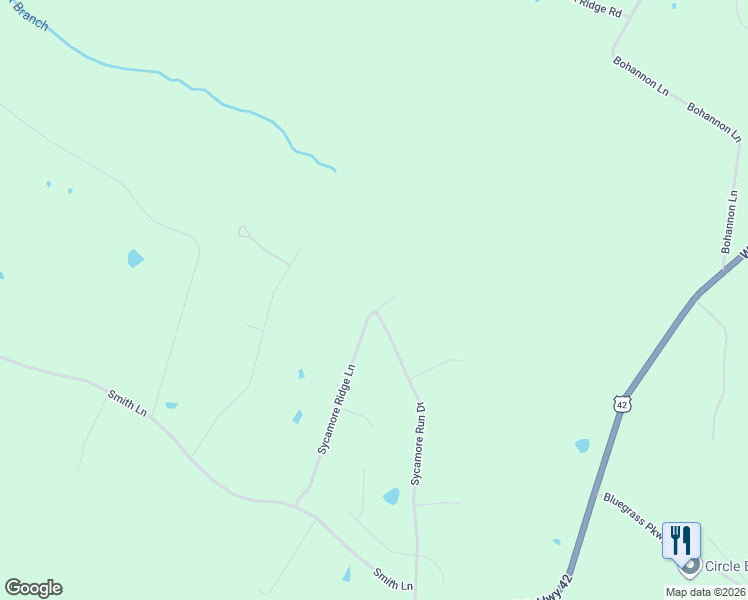 map of restaurants, bars, coffee shops, grocery stores, and more near 5000 Sycamore Ridge Lane in La Grange