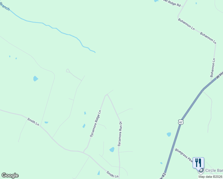 map of restaurants, bars, coffee shops, grocery stores, and more near 5002 Sycamore Ridge Lane in La Grange