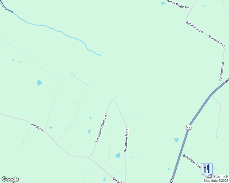 map of restaurants, bars, coffee shops, grocery stores, and more near 5002 Sycamore Ridge Lane in La Grange