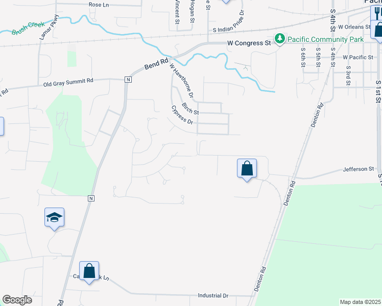 map of restaurants, bars, coffee shops, grocery stores, and more near 1593 Lake Meade Drive in Pacific