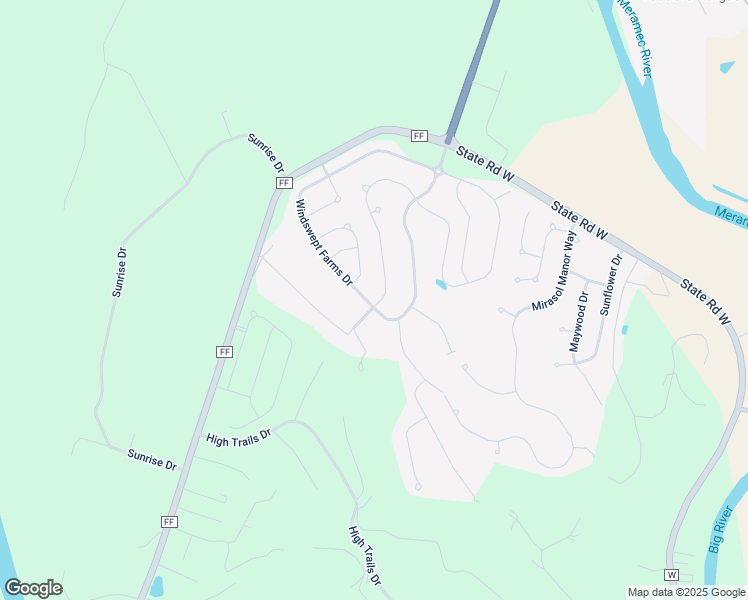 map of restaurants, bars, coffee shops, grocery stores, and more near 2175 Windswept Farms Drive in Eureka