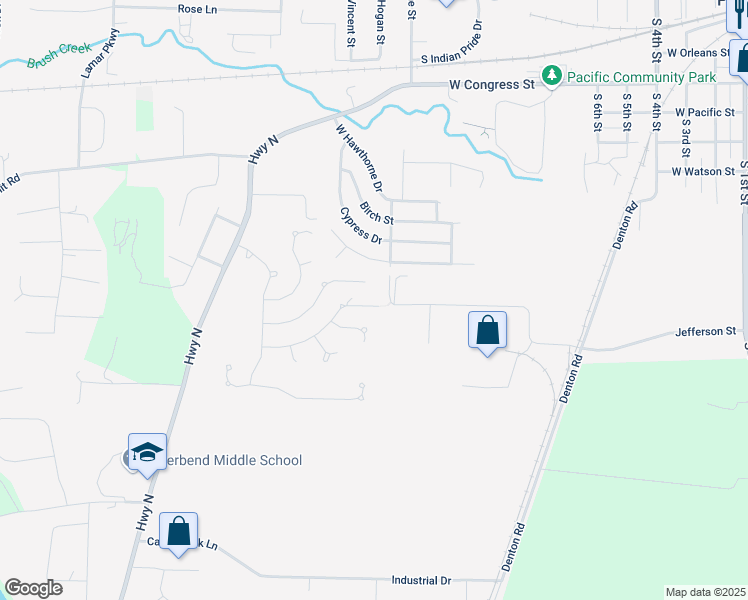 map of restaurants, bars, coffee shops, grocery stores, and more near 1593 Lake Meade Drive in Pacific