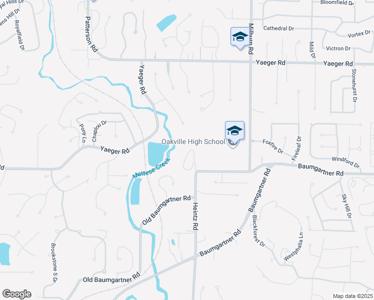 map of restaurants, bars, coffee shops, grocery stores, and more near 5543 Baronridge Drive in St. Louis