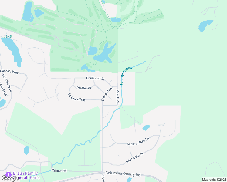 map of restaurants, bars, coffee shops, grocery stores, and more near 1550 Rueck Road in Columbia