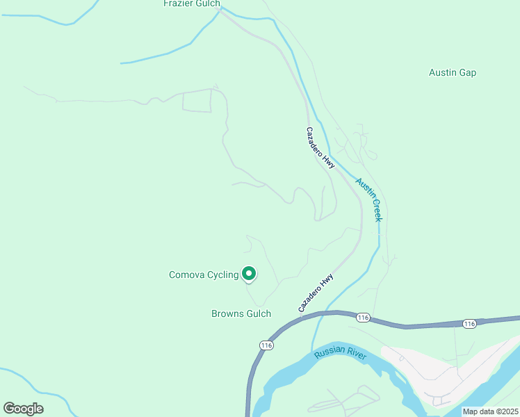 map of restaurants, bars, coffee shops, grocery stores, and more near 5 Madrone Drive in Cazadero