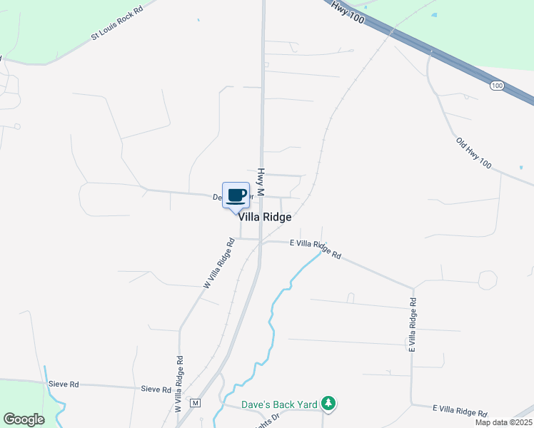 map of restaurants, bars, coffee shops, grocery stores, and more near 428 Highway M in Villa Ridge