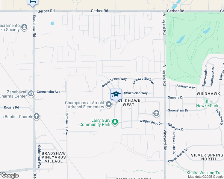 map of restaurants, bars, coffee shops, grocery stores, and more near 9933 Eagle Bend Court in Sacramento