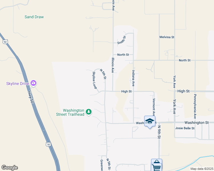 map of restaurants, bars, coffee shops, grocery stores, and more near 3304 North 5th Street in Cañon City
