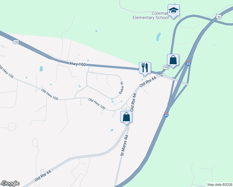 map of restaurants, bars, coffee shops, grocery stores, and more near 601 Bristol Court in Villa Ridge