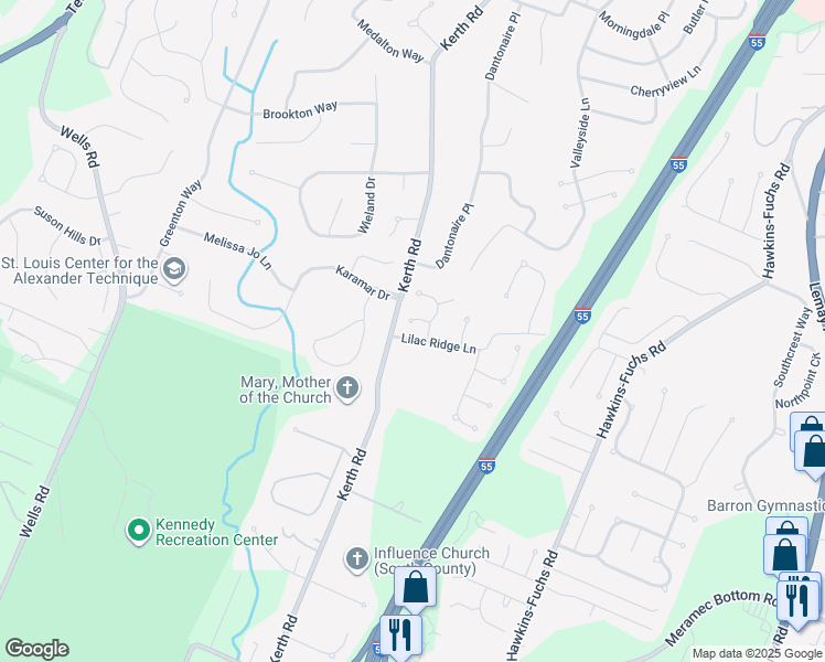 map of restaurants, bars, coffee shops, grocery stores, and more near 4506 Greyfield in St. Louis