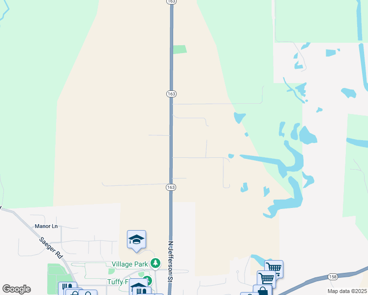 map of restaurants, bars, coffee shops, grocery stores, and more near 6904 Illinois 163 in Millstadt