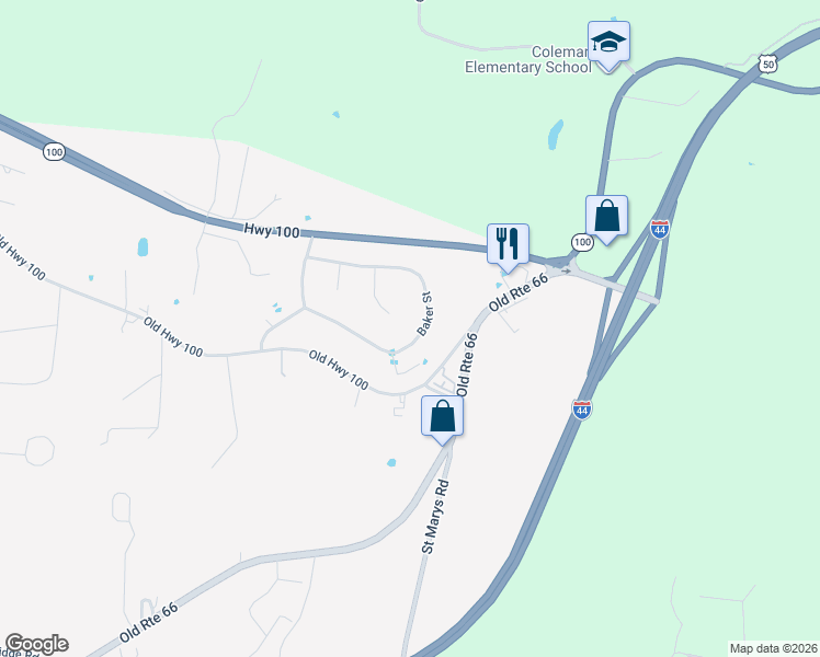 map of restaurants, bars, coffee shops, grocery stores, and more near 601 Bristol Court in Villa Ridge