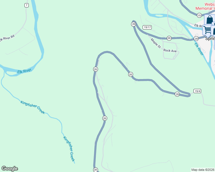map of restaurants, bars, coffee shops, grocery stores, and more near 105 Kingfisher Road in Webster Springs