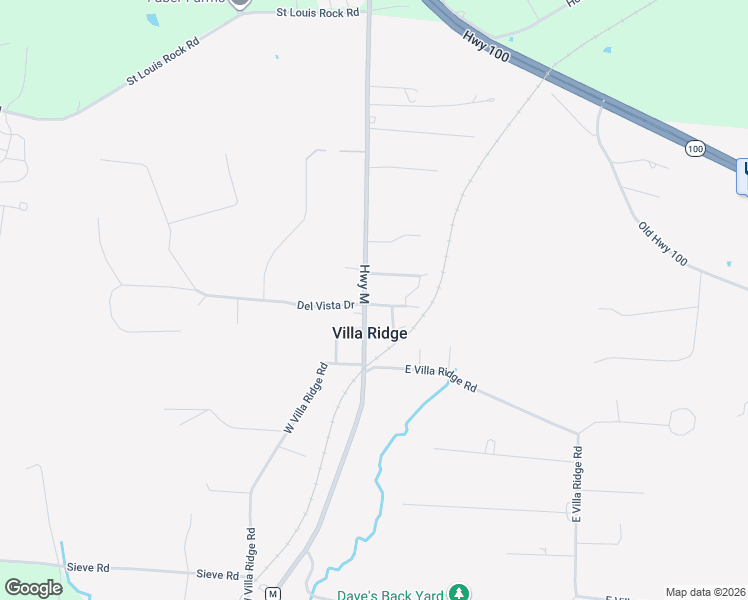 map of restaurants, bars, coffee shops, grocery stores, and more near 456 Highway M in Villa Ridge