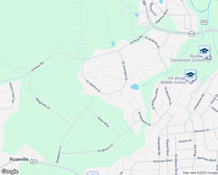map of restaurants, bars, coffee shops, grocery stores, and more near 12 Saint Stephens Court in Stafford