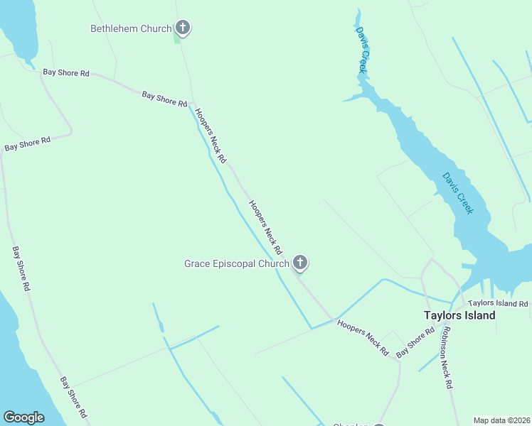map of restaurants, bars, coffee shops, grocery stores, and more near 4421 Hooper Neck Road in Taylors Island