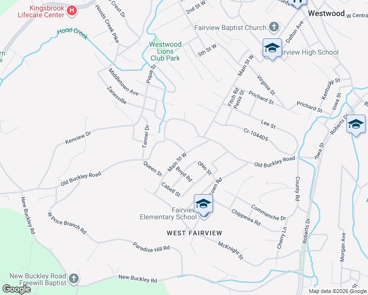 map of restaurants, bars, coffee shops, grocery stores, and more near 558 Morris Drive in Ashland