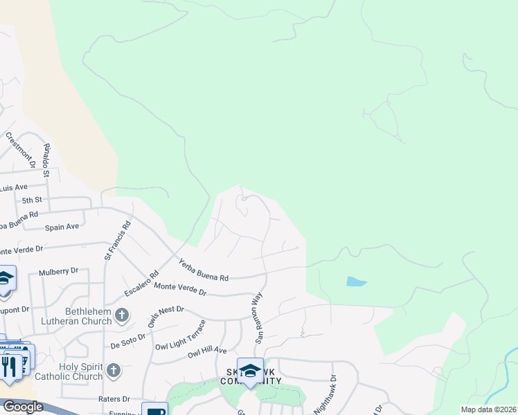map of restaurants, bars, coffee shops, grocery stores, and more near 1838 San Ramon Way in Santa Rosa