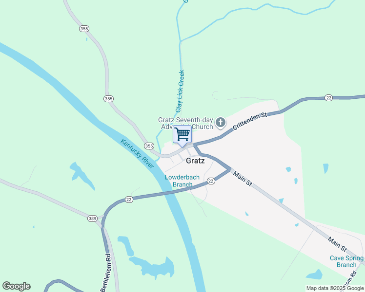 map of restaurants, bars, coffee shops, grocery stores, and more near 688 Crittenden Street in Gratz
