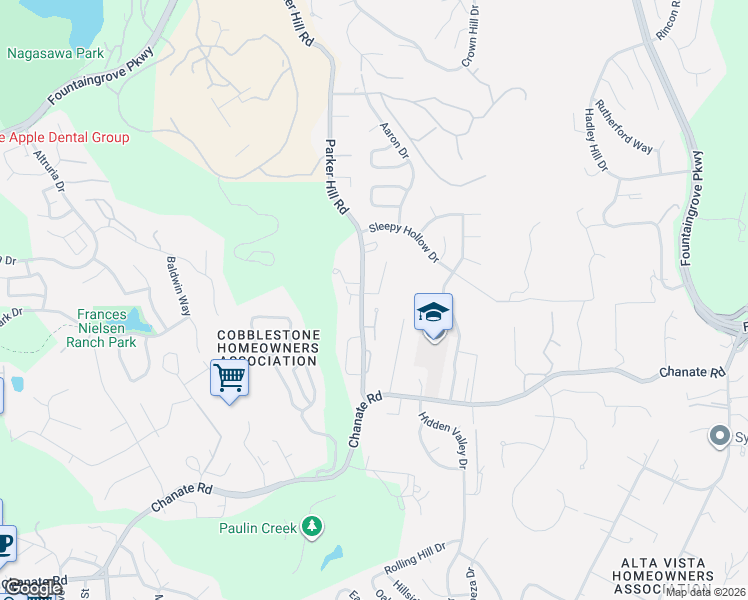 map of restaurants, bars, coffee shops, grocery stores, and more near 3409 Castlerock Court in Santa Rosa