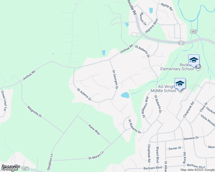 map of restaurants, bars, coffee shops, grocery stores, and more near 25 Saint Charles Court in Stafford