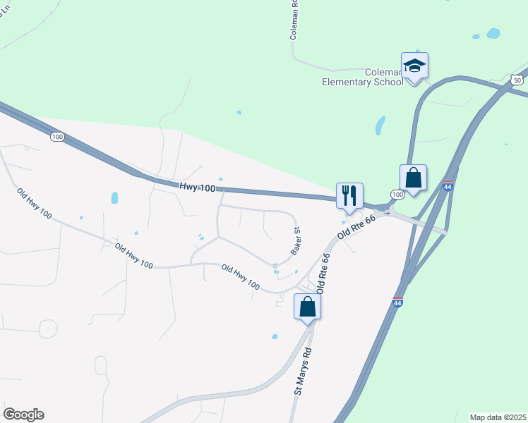 map of restaurants, bars, coffee shops, grocery stores, and more near 601 Bristol Court in Villa Ridge