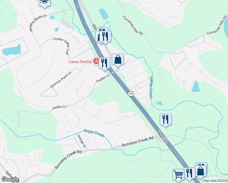 map of restaurants, bars, coffee shops, grocery stores, and more near 204 Sunset View Drive in Fenton