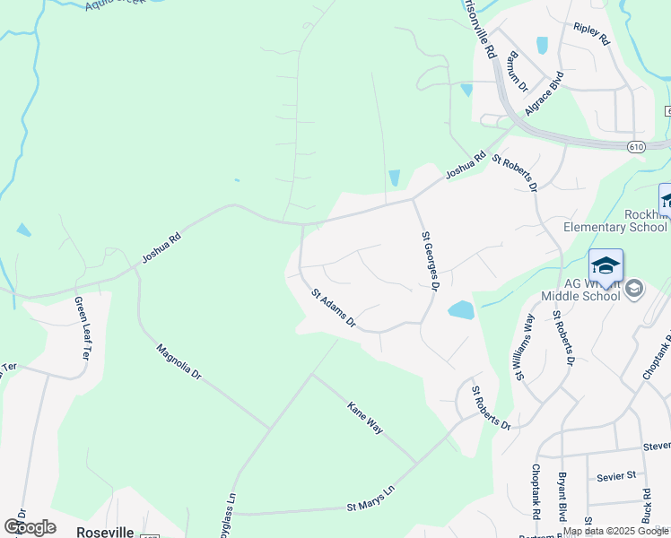map of restaurants, bars, coffee shops, grocery stores, and more near 10 Saint Richards Court in Stafford