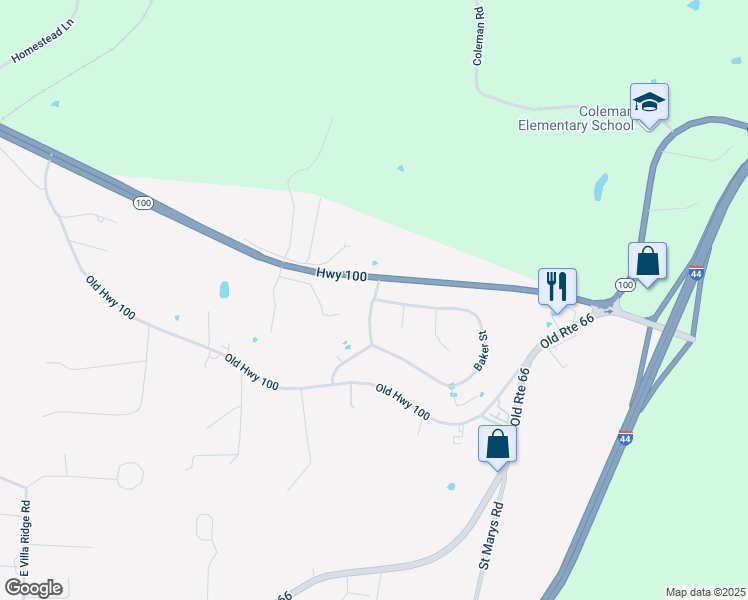 map of restaurants, bars, coffee shops, grocery stores, and more near 314 Cromwell Drive in Villa Ridge