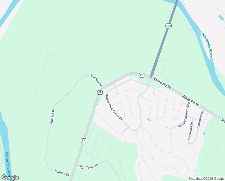 map of restaurants, bars, coffee shops, grocery stores, and more near 2320 Windswept Farms Drive in Eureka