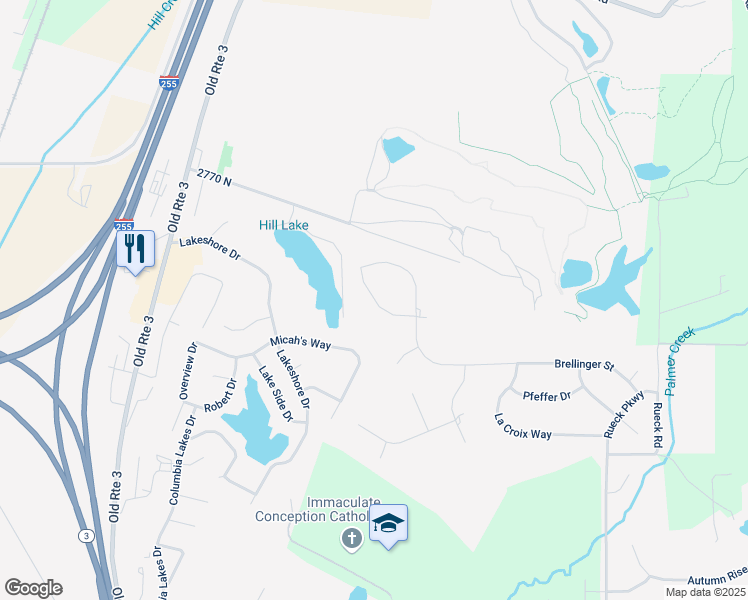 map of restaurants, bars, coffee shops, grocery stores, and more near Anton Drive in Columbia