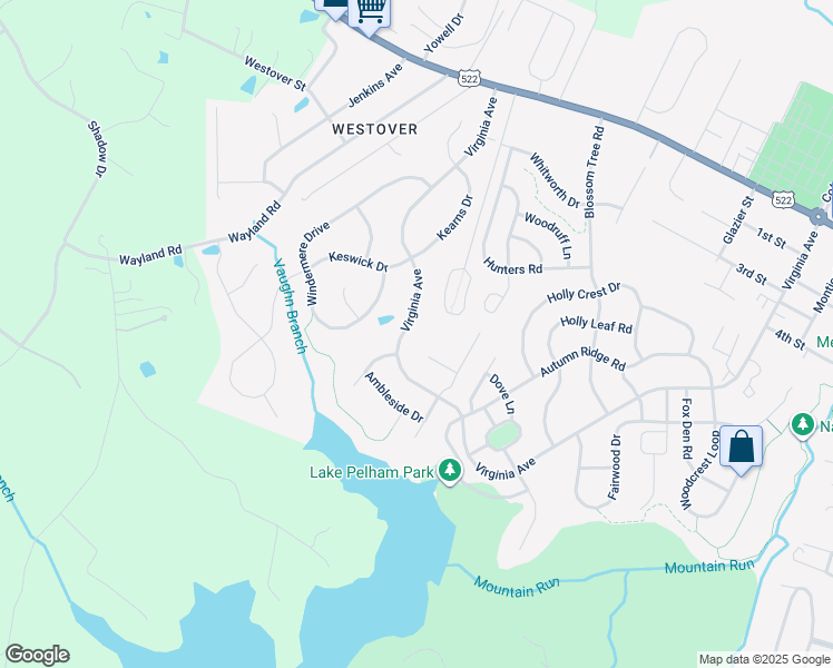 map of restaurants, bars, coffee shops, grocery stores, and more near 1065 Virginia Avenue in Culpeper