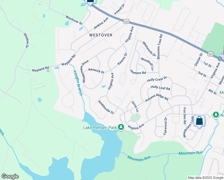 map of restaurants, bars, coffee shops, grocery stores, and more near 1065 Virginia Avenue in Culpeper
